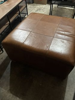 Leather Ottoman