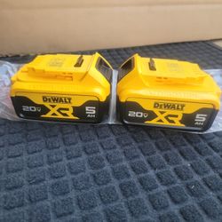 DEWALT 20V XR 5 AH BATTERIES 