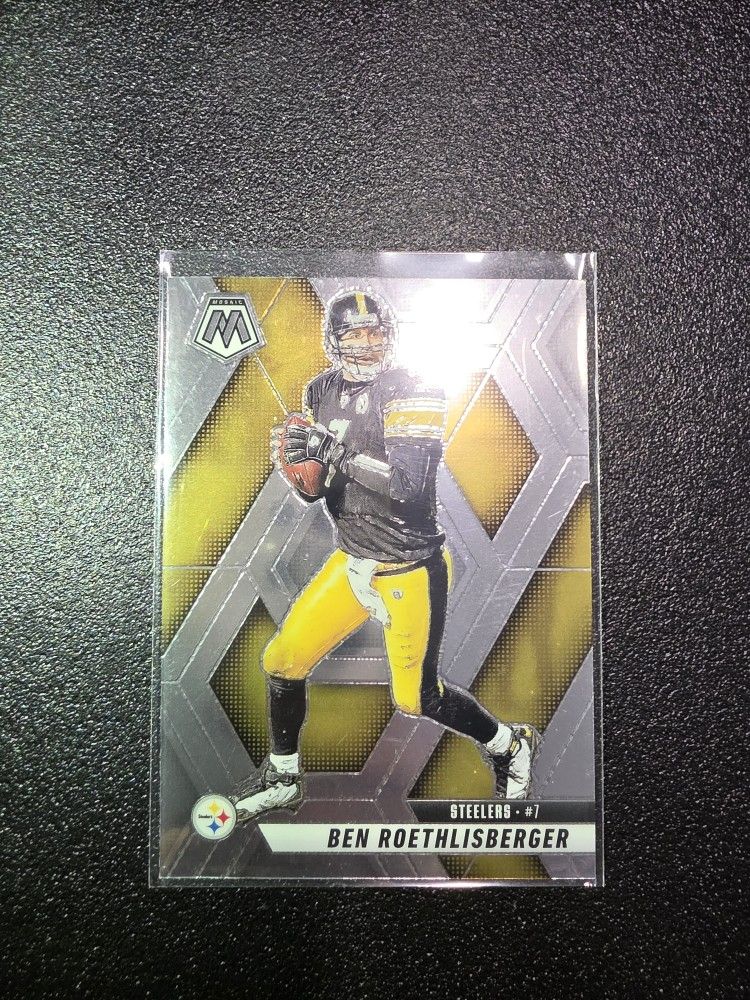 BEN ROETHLISBERGER STEELERS YELLOE MOSAIC PANINI NFL SPORTS CARD!