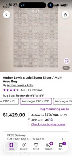 9’ x 13’ rug