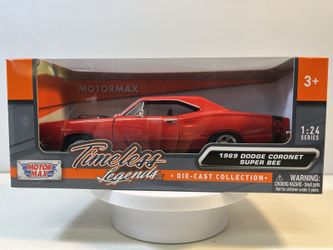 1969 Dodge Super Bee Diecast Model Car: 1/24 Scale New In the Box By Motor Max