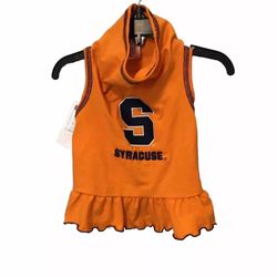 Syracuse Cheerleader Dress Pet Costume All Star Dogs Orange Medium NWT