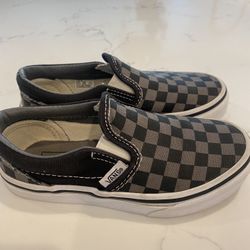 Kids vans shoes Checkered Slip Ons