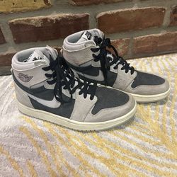 Used Unisex Air Jordan 1 High Zoom CMFT 2 sneakers in the "Light Iron Ore" 9.5 in men’s