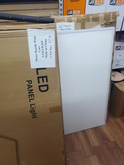  Integrated LED Flat Panel  Light Fixture a, 6500K Bright White 