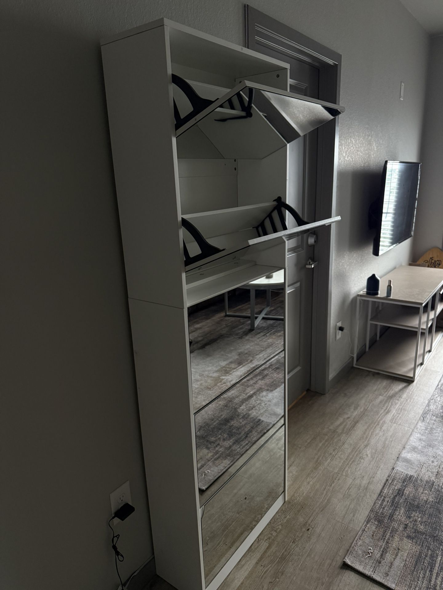Shoe Cabinet with Full Length Mirror