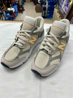 New Balance WSX90RPB X-90 Sneakers Beige Grey Yellow Women's Size 9