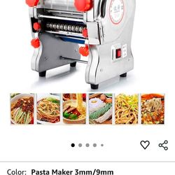 110V 550W Stainless Steel Electric Noodle Making Pasta Maker, Commercial Dough Roller Noodle Cutting Machine(Noodle Width 24CM, Knife Length 24CM, Cut