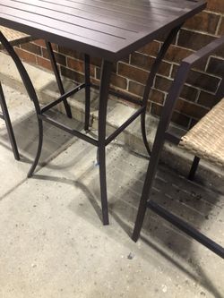 High Table And Two Chairs