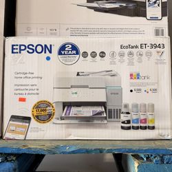 Epson EcoTank ET-3943 Special Edition Wireless All-in-One Supertank Color Printer, 2 Bonus Black Ink Bottles Brand New In Box