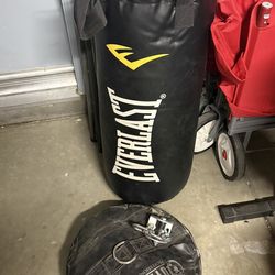 Everlast 40 Lb Punching Bag & Mount And Anchor
