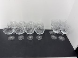 Vintage LENOX Crystal Wine Glasses (Set Of 4) & Champagne Coupes (Set Of 8)