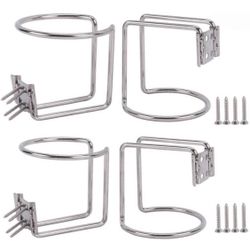 4pcs Stainless Steel Boat Ring Cup Drink Holder for Marine Yacht Truck RV