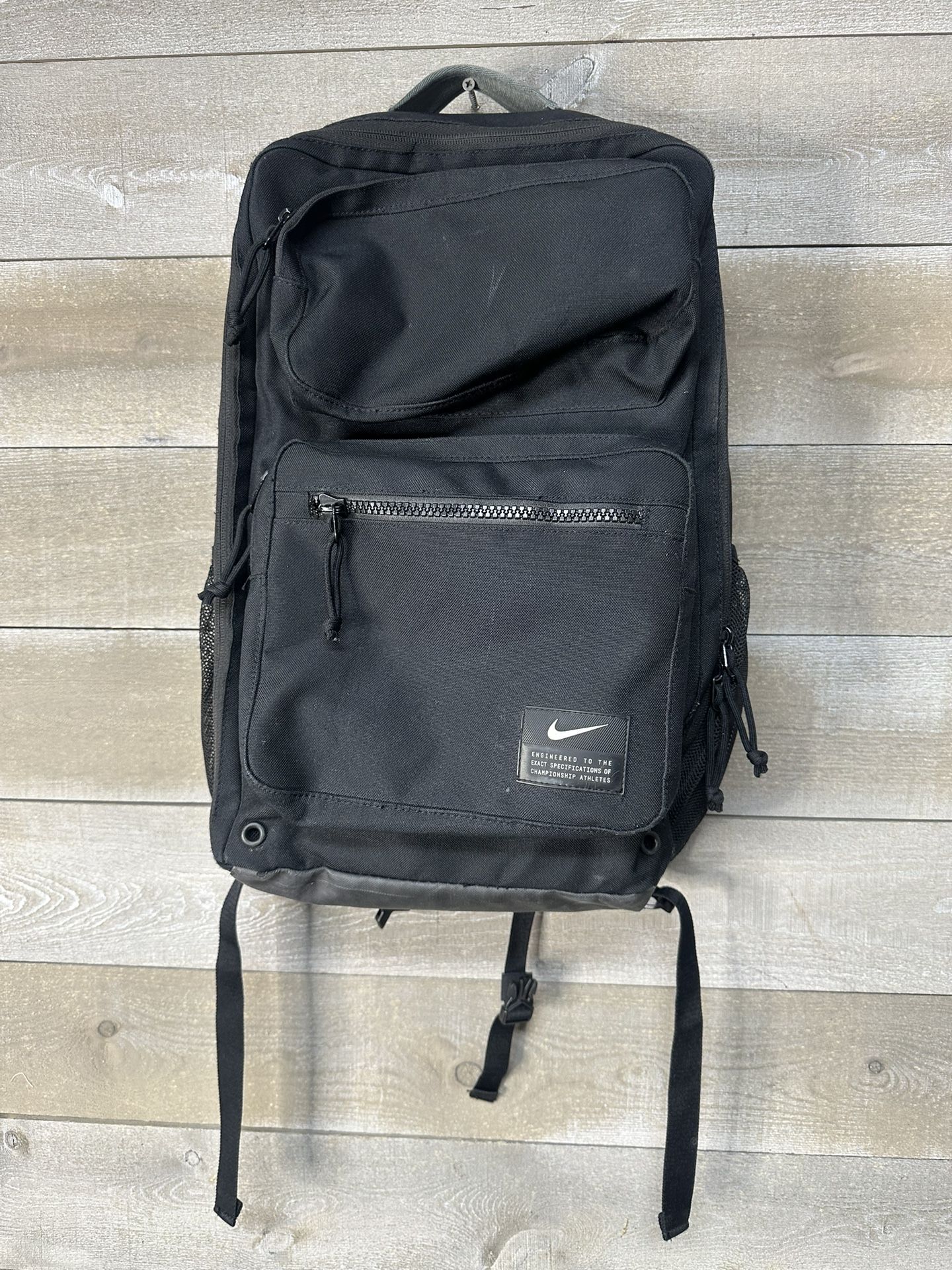 Nike Utility Speed Backpack Black Reflective Straps Air Mesh Bag Canvas