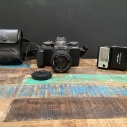 Minolta Mark II Film Camera & Flash.