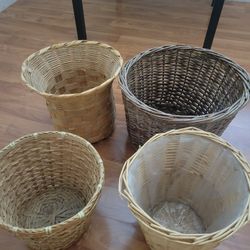 Set Of 4 Wicker Baskets