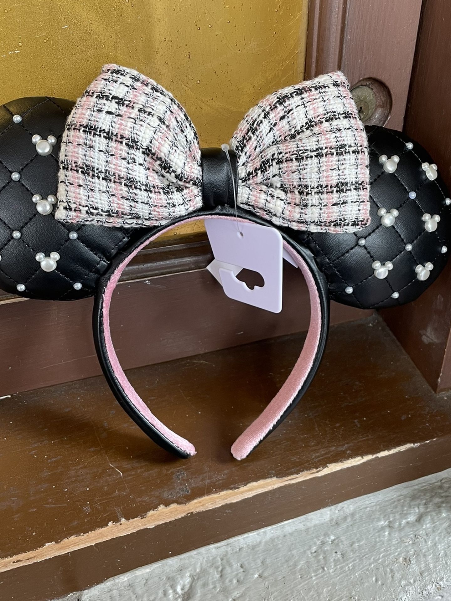 Disney Minnie Ears Tweed Plaid Pearl 2021