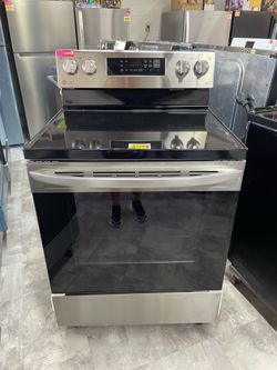 LG Electric stove glass top in stainless steel