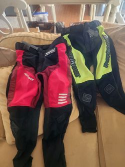 Fast house mx pants red one are youth 28 and green are youth 24