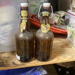 Antique beer bottles