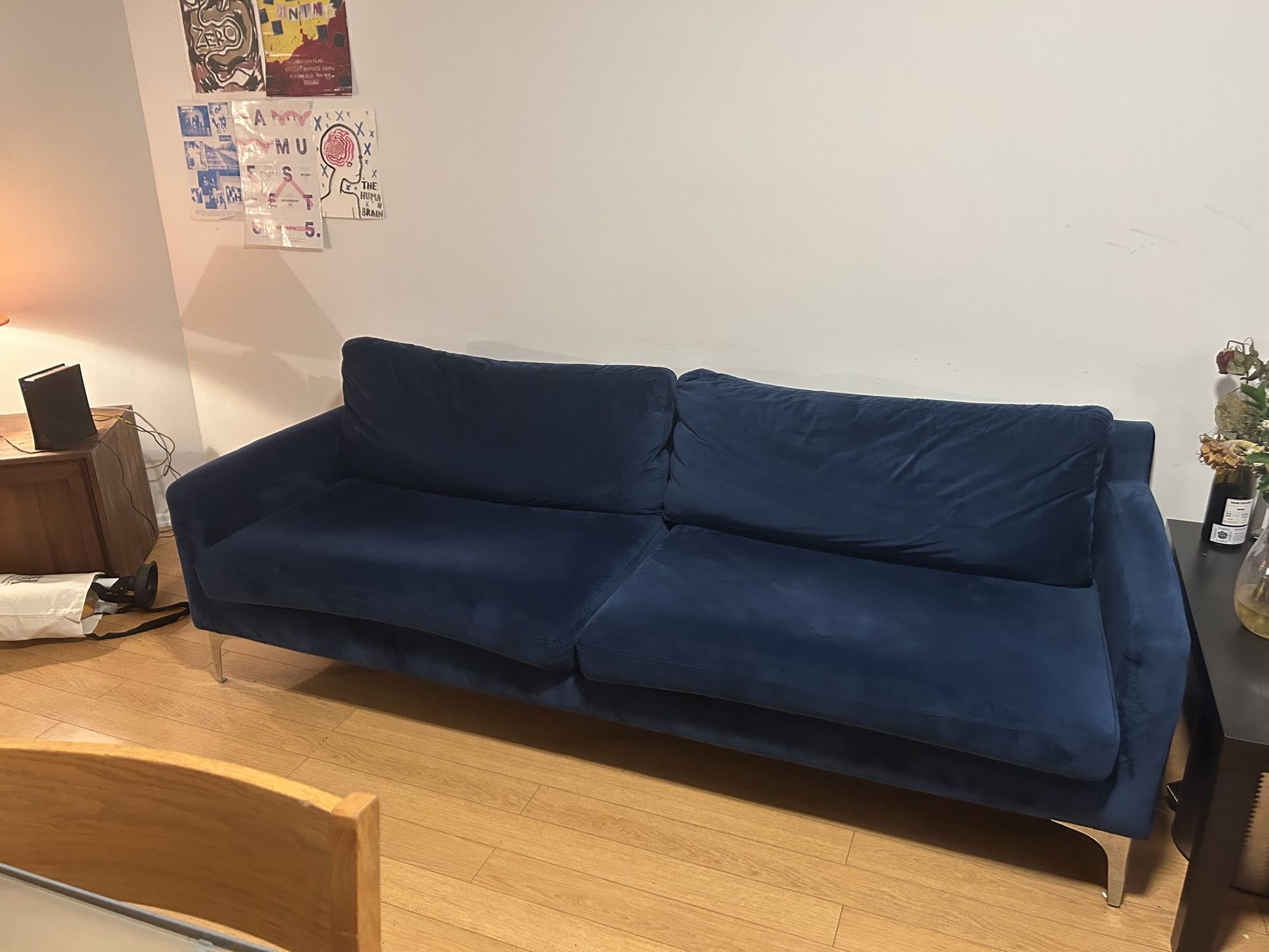 Blue Velvet Couch