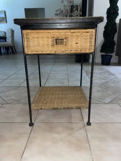 Wicker Side Table