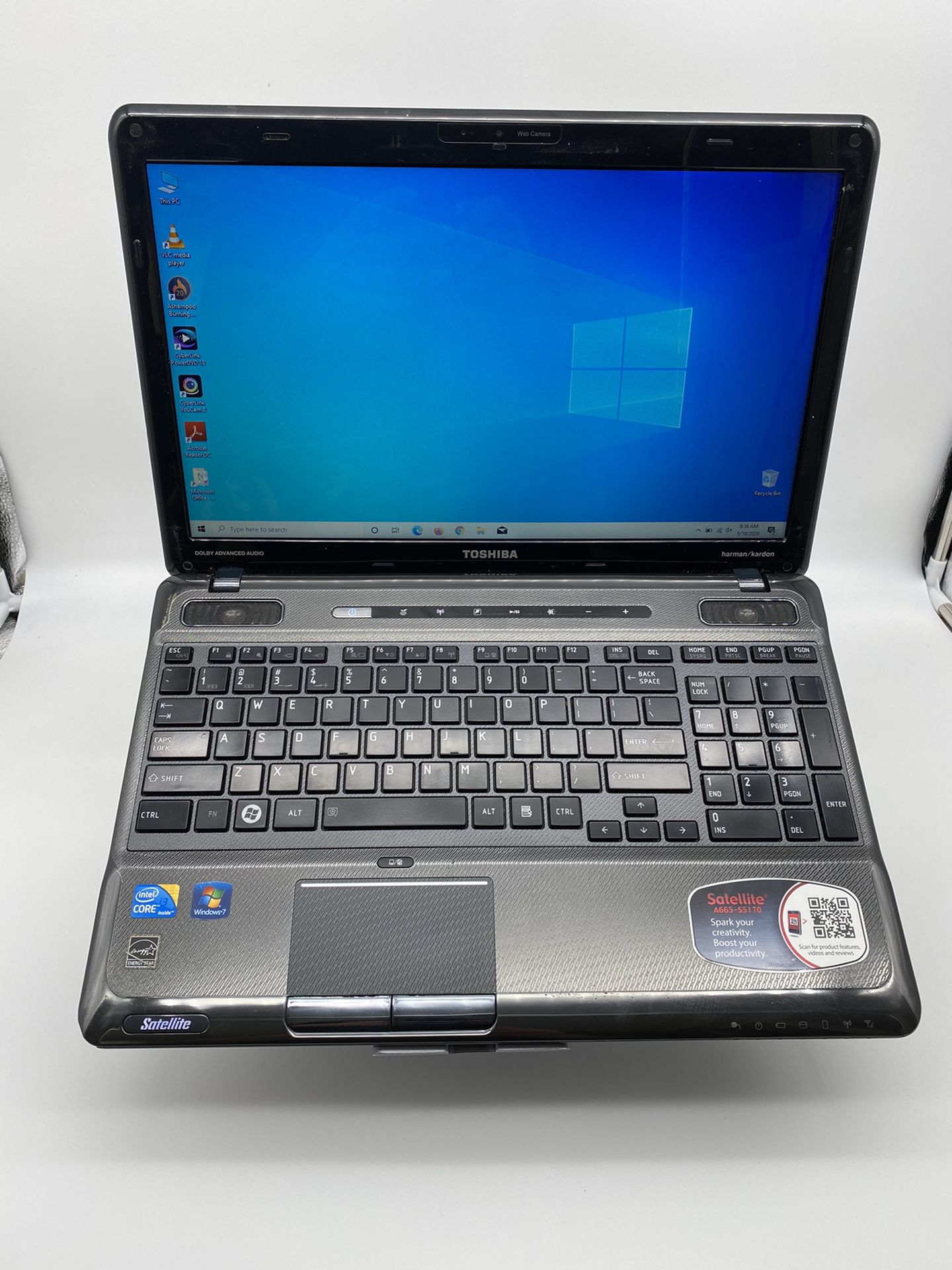 Toshiba a665 laptop