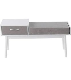 40" Telephone Polyester Wood Contemporary Bench