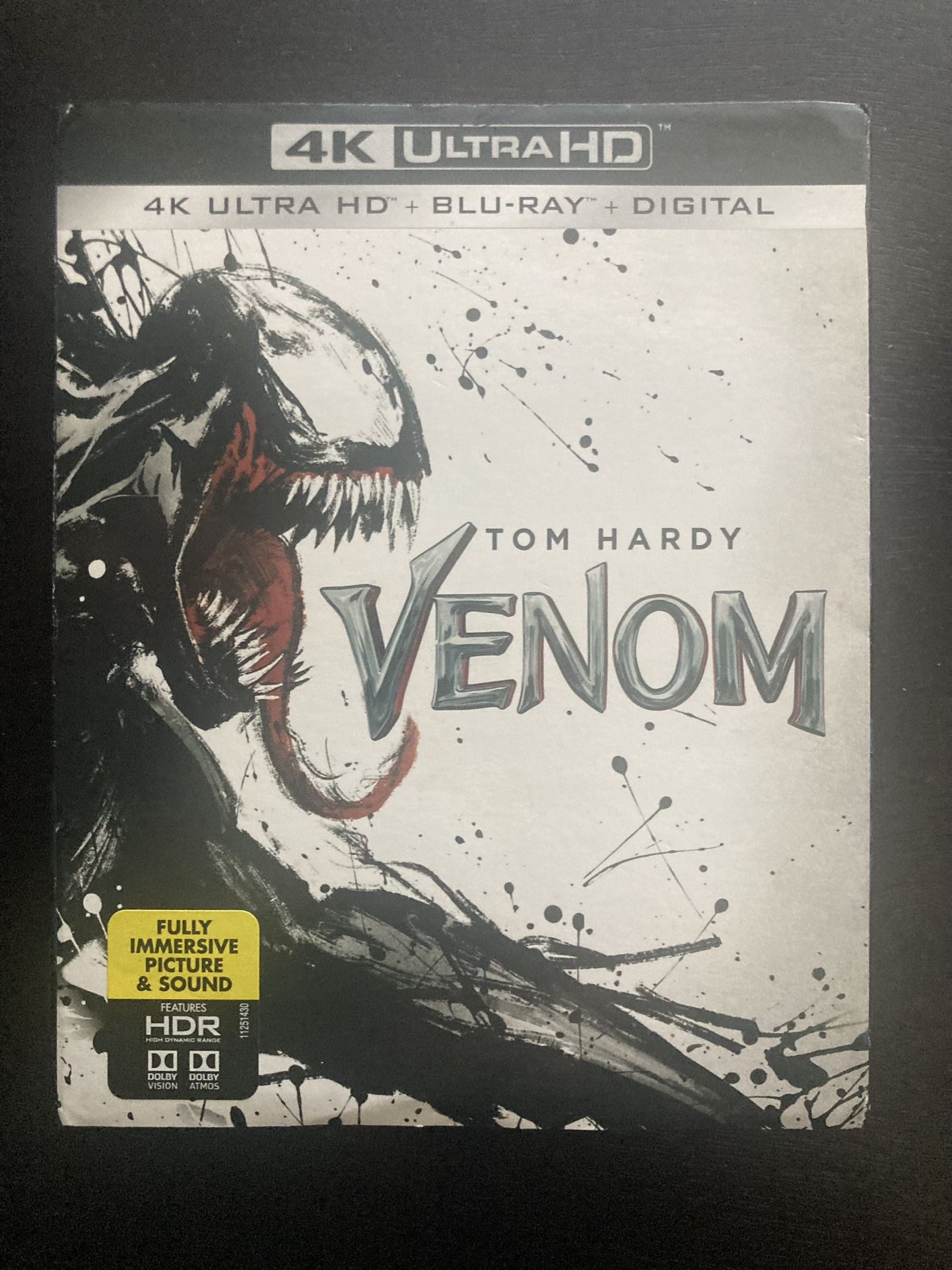 Tom Hardy Venom 4K Ultra HD Blu-Ray Movie