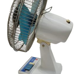 Vintage 1970s KDK Model E30KT 12-inch silent Oscillating Tabl Fan