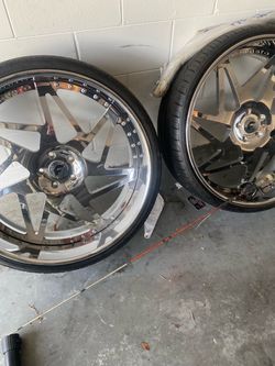Forgiato Chrome Multi-Spoke Wheels with Tires