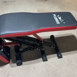 Weight bench flybird foldable and adjustable red and black