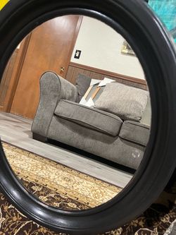 Large Round Black Wall Mirror
