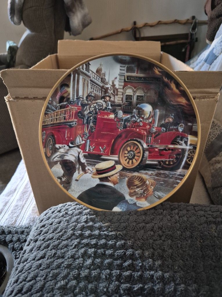 This Is A Collection Plate. The 1922 Ahrens -Fox Plate 