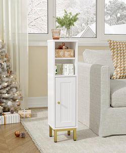 Bathroom Storage Cabinet, Corner Floor Cabinet with Shelves, Customized Door Opening Direction, Bathroom Organizer with Adjustable Shelf for Kitchen,
