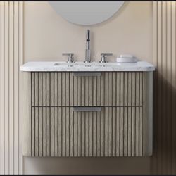 30'' Wall-Mounted Single Bathroom Vanity