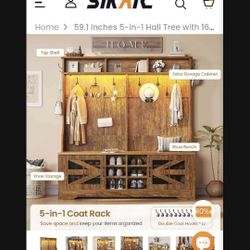 Coat Rack Shoe Rack Hall Tree