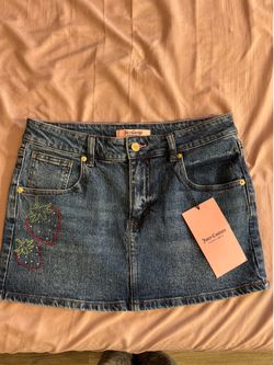 Blue denim juicy skirt