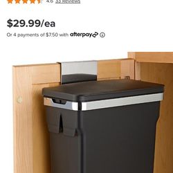 Simple Human 2.6 Gallon In-Cabinet Trash Can