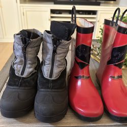 Size 2 Big Kids/Youth-Boys Snow & Rain Boots