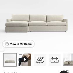 Lounge Deep 2-Piece Sectional Sofa with Chaise Lounge - Crate and Barrel