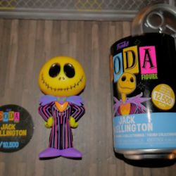 Brand New Coolest Looking Limited Edition Collectible Funko Soda Can With Figure Of Jack Skellington!