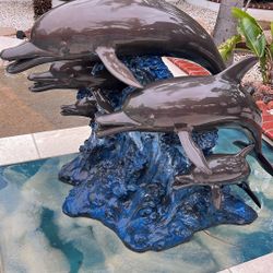 Bronze Dolphin Fountain