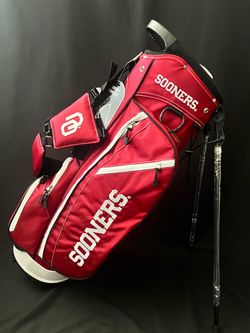 NEW Oklahoma Sooners OU Team Golf 14-Way Fairway Stand Golf Bag NCAA Licensed