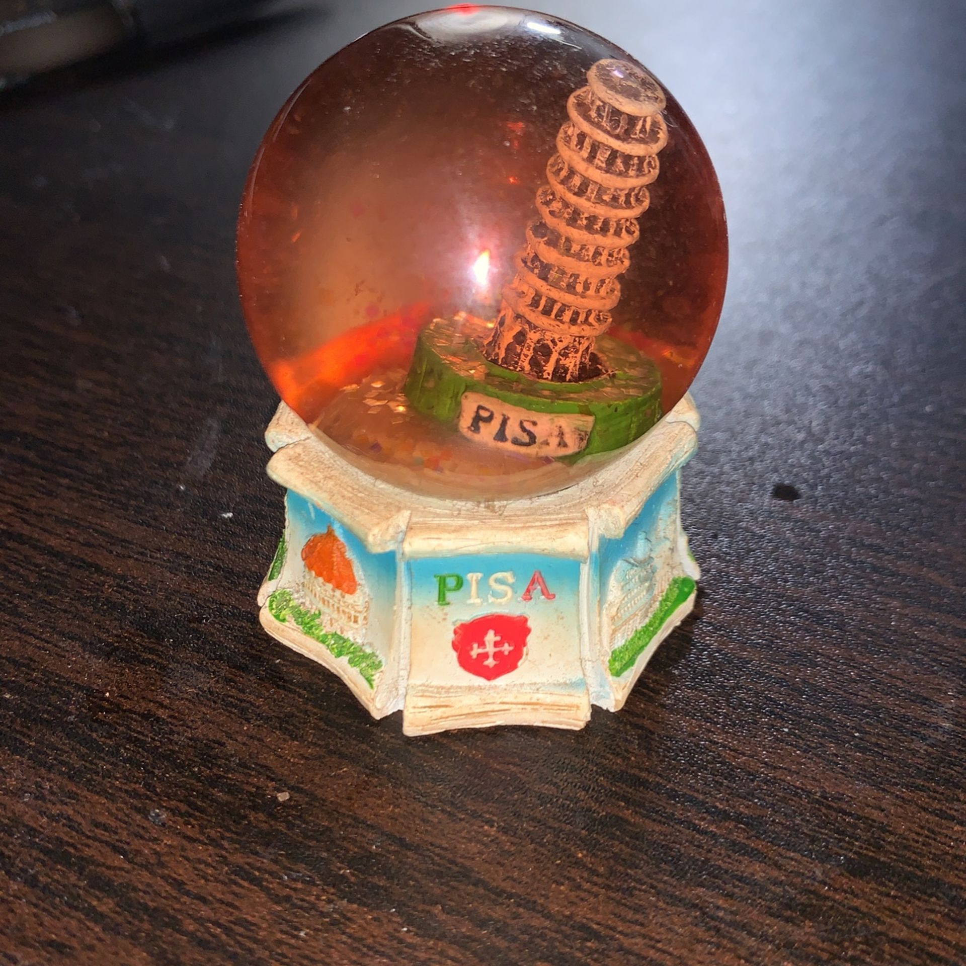Mini Snow Globe From Pisa, Italy