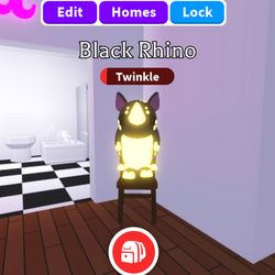 Black Rhino AdoptMe Pet Roblox