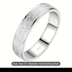Men Frost Sterling Silver Ring Size 7,8,9,10new