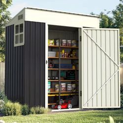 5*3 FT- Heavy Duty Outdoor Metal Storage Shed 