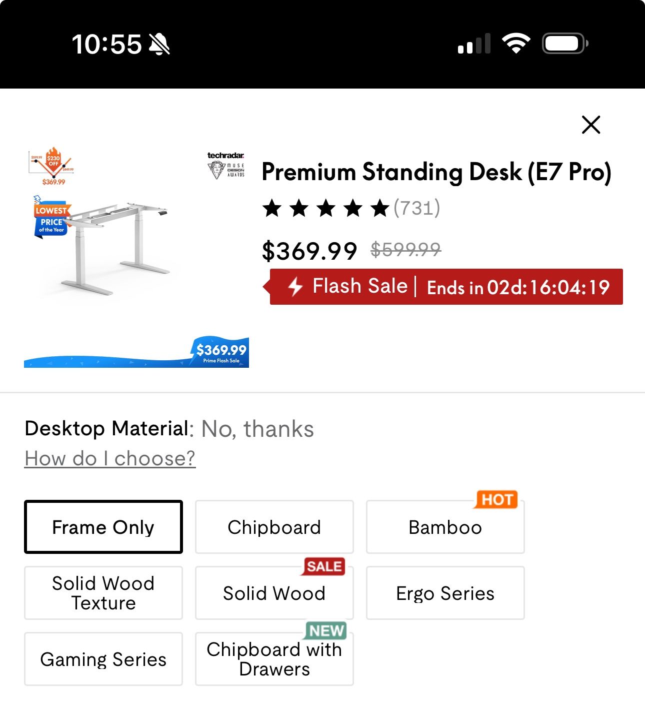 Flexispot E7 Pro FRAME - Standing desk base