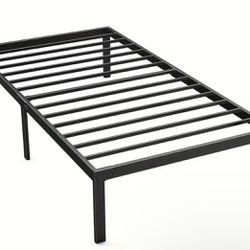 Twin Bed Frame Black Foldable With Free Mattress(optional)